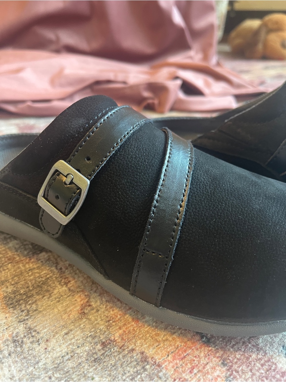 NEW Spenco Sydney Slide Black Orthotic Mule Clogs Women’s Sz 9W w/ Dust Bag